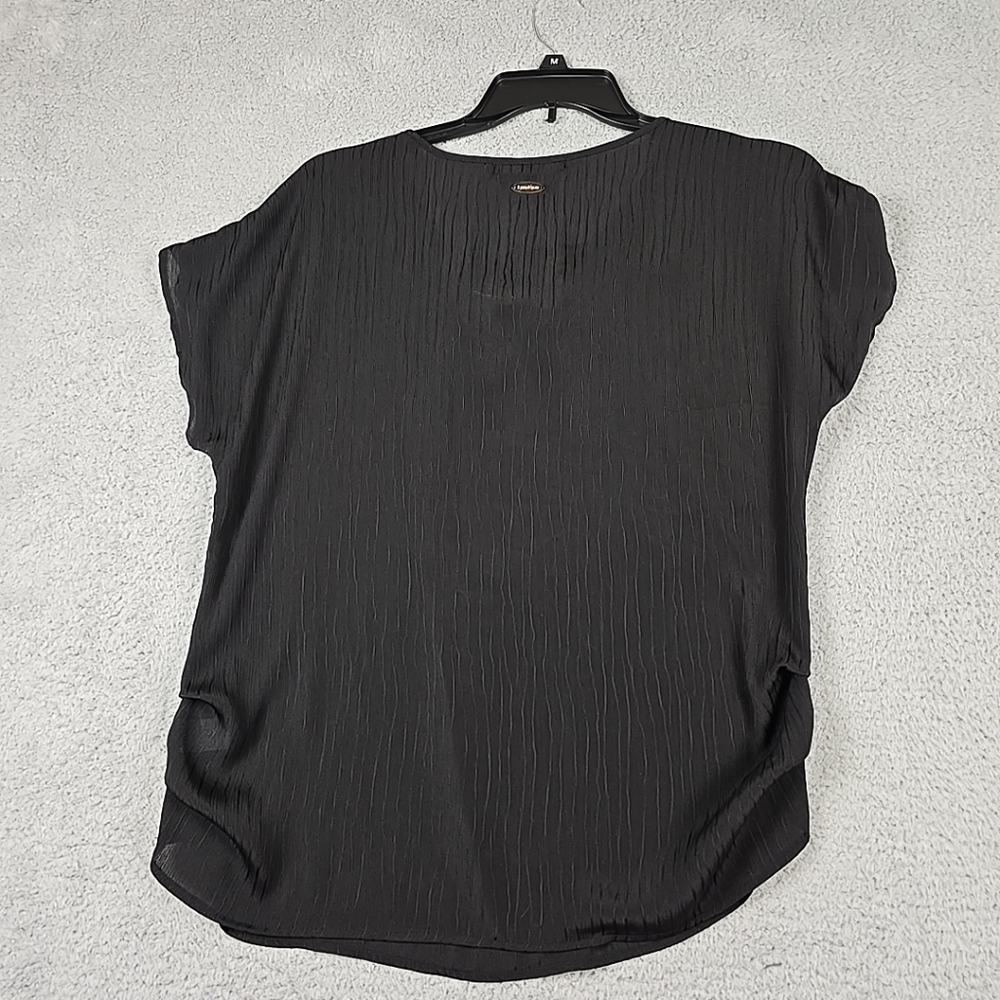 LYNN RYAN WOMEN'S SHORT SLEEVES WITH ACCENTS TOP/BLOUSE BLACK SIZE XL - Picture 10 of 15